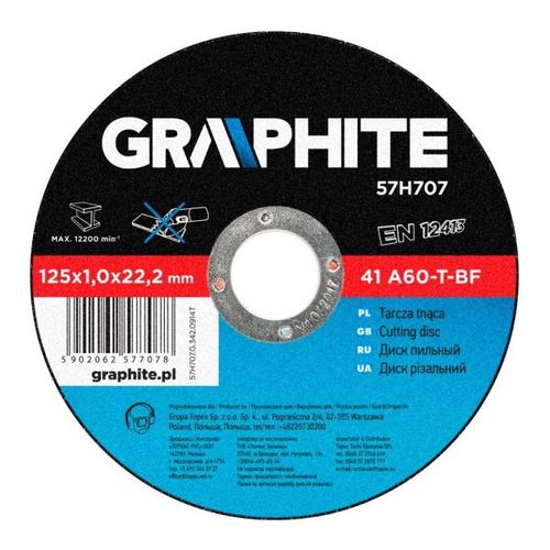 Tarcza tnąca do metalu 125 x 1.0 x 22.2 mm, 41 A60-T-BF
