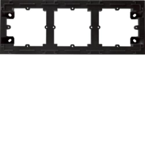 adapter natynkowy 3-krotny, czarny Lumina intense