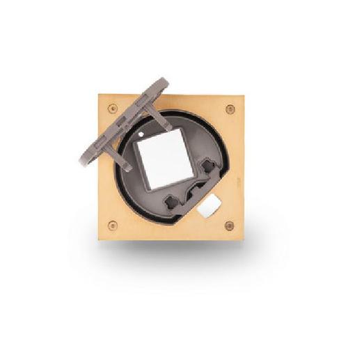 KSE IP66 wkład puszki podłogowej KSE IP66 pusty na 1 moduł K45 IK07 mosiądz