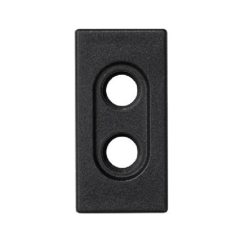 K45 płytka K45 pusta do złącz 2xRCA (CINCH) 45x22,5mm szary grafit