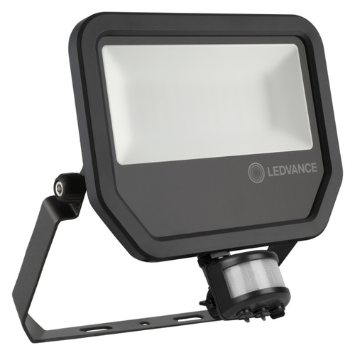 naświetlacz LED FLOOD PFM 50W/4000K SYM 100 S BK LEDV z czujnikiem ruchu