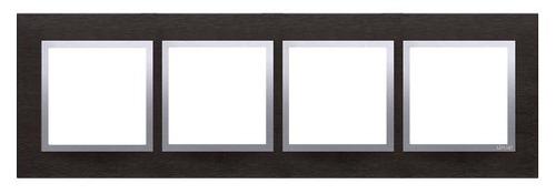 SIMON 54 NATURE ramka 4-kr. metal inox Yin