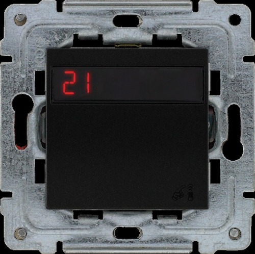 termostat DANTE regulator temp. elektryczny zas.230V czarny IP20