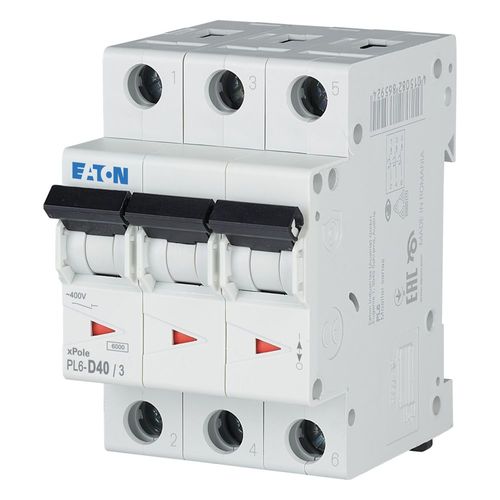 PL6-D40/3 Wyłącznik nadprądowy 6kA, In=40A, char. D, 3-bieg. seria PL6