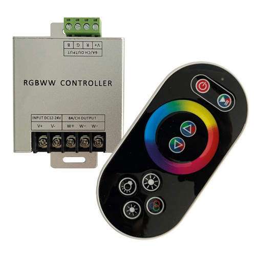 sterownik do tasm diodowych LED RGBW dotykowy 8-KEY (RF) 18A+16A
