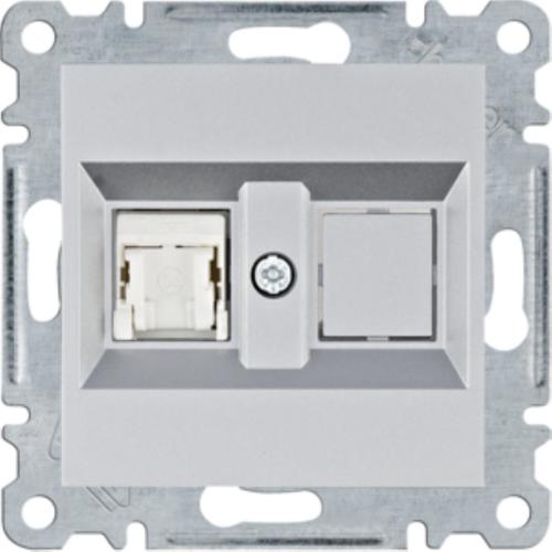 gniazdo komputerowe pojedyncze lumina RJ45 kat.5e UTP, srebrny