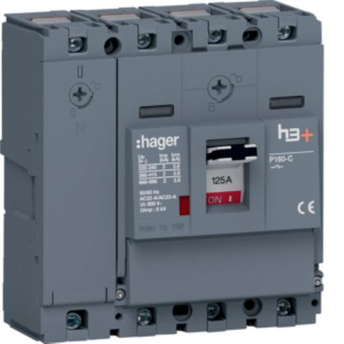 MCCB Rozłącznik mocy h3+ P160 4P 125A