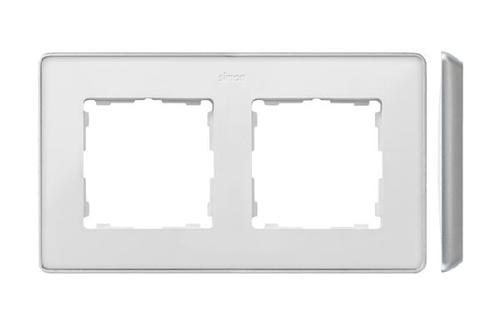 SIMON 82 DETAIL SELECT ramka 1-kr. biały/podstawa aluminium