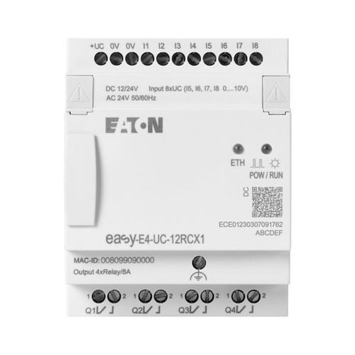 przekaźnik program.EASY-E4-UC-12RCX1 easy E4 12-24VDC, 24VAC, 8DI(4AI), 4DO-R, bez wyśw.