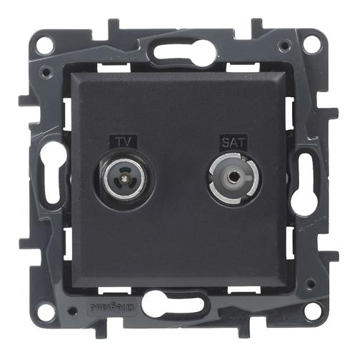 gniazdo Niloe Step TV-R-SAT zakończeniowe, 10 dB- kolor czarny