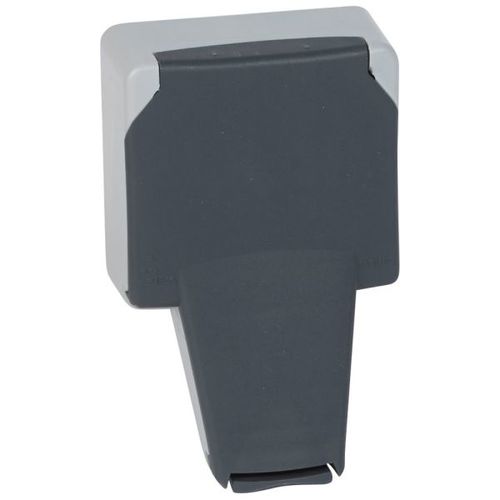gniazdo pojedyncze PLEXO IP66 2P+Z z klapka blokujaca wtycz.16A - 250V- mechanizm bez puszki