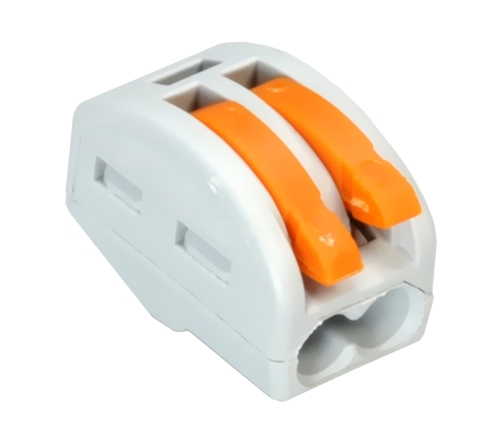 złączka instalacyjna uniwersalna ZU-402 2x4mm2 transparentny/pomarańczowy