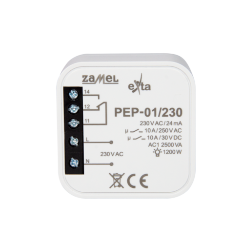 przekaźnik elektromag. dopuszkowy 230VAC, 10A TYP: PEP-01/230