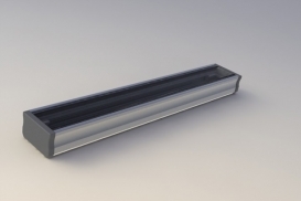 Profil LED Natynkowy A, długość 100cm, aluminiowy, czarny anodowany