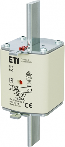NH2 gG 315A/500V Wkładka topikowa przemysłowa zwłoczna KOMBI