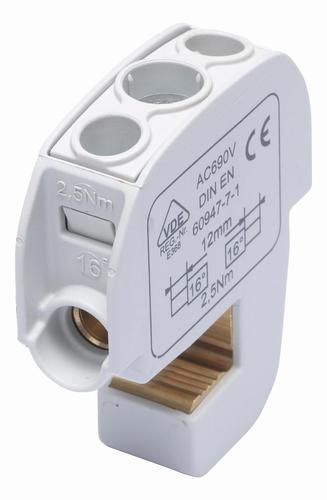 zacisk izolowany szynowy SBB 16 86105 SIMBLOCK szary