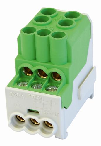 SDB 100 blok rozdzielczy-dystrybucyjny Al/Cu 80010 SIMBLOCK zielony
