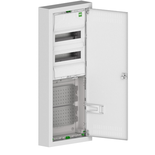 MSF TWIN rozdzielnica 2x12 PE+N+2x12 multimedialna natynkowa metal IP 30 - kolor biały