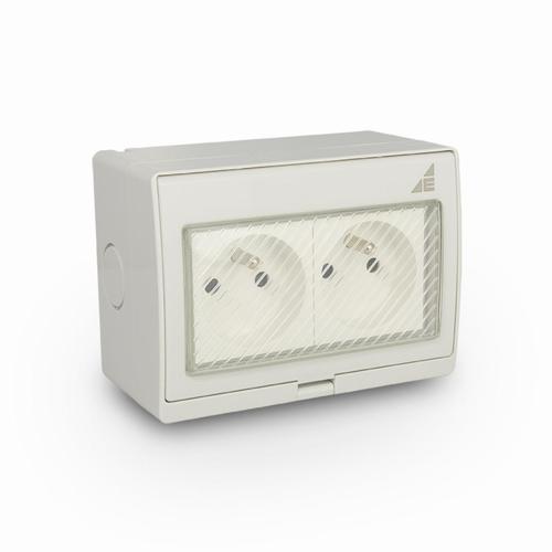 gniazdo podwójne natynkowe G2N IP55 "AQUA55"
