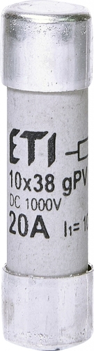 wkładka topikowa cylindryczna PV CH10x38 gPV 20A/1000V DC UL