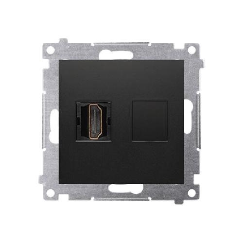 SIMON 54 gniazdo HDMI (moduł) czarny mat