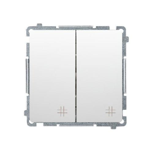 SIMON BASIC wyłącznik krzyżowy podwójny szybkozłącza 10AX 250V (moduł) biały