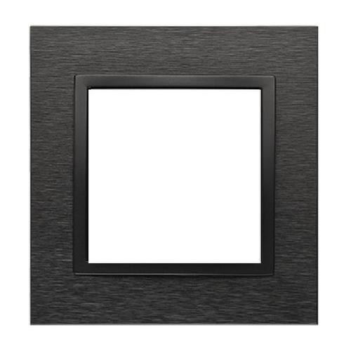 SIMON 54 NATURE ramka 1-kr. metal inox dark