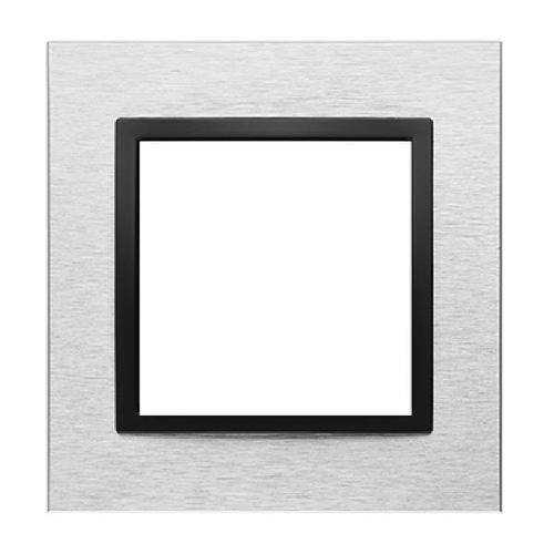 SIMON 54 NATURE ramka 1-kr. metal inox nero