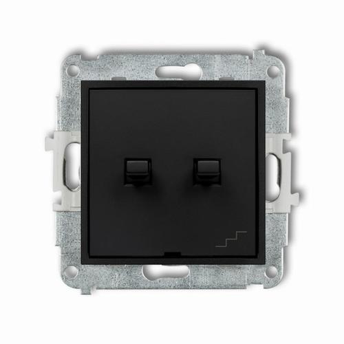 MINI Mechanizm łącznika podwójnego schodowego w stylu amerykańskim czarny mat