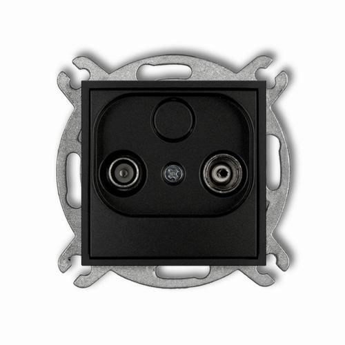 mechanizm gniazda abonenckiego RTV końcowego MINI 2dB czarny mat