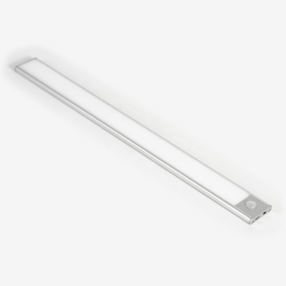 opawa meblowa LED 40cm / Srebrna / 4000K / light sensor + pir / ładowanie 750mA