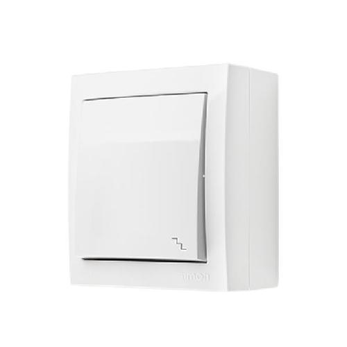 SIMON AQUACLICK wyłącznik schodowy natynkowy zaciski śrubowe 10AX 250V IP44 biały 