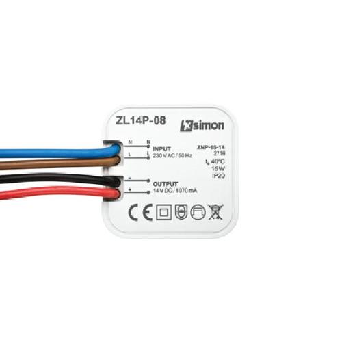 SIMON 54 zasilacz LED 14V DC 8W dopuszkowy