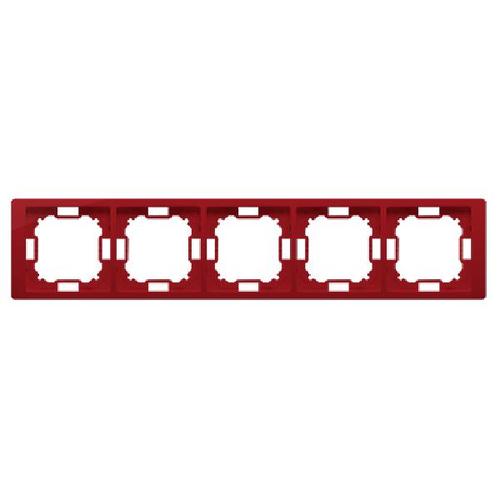 SIMON BASIC NEOS WMYZ-04520N-7013 Ramka 5-kr. NEOS – uniwersalna poziom i pion; rubinowy