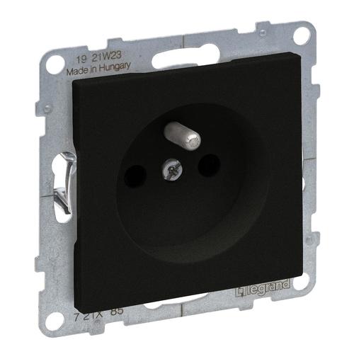 gniazdo SUNO 2P+Z - 16 A - 250 V~ - zaciski śrubowe, Czarny, Legrand