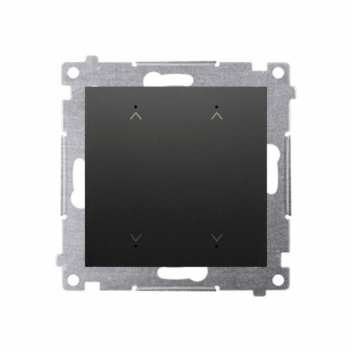 SIMON 54 łącznik/przycisk roletowy podwójny elektroniczny (moduł) 230 V; czarny mat