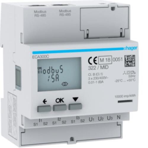 licznik energii elektr. 3-fazowy, przekł. 1-5A 4M, AGARDIO, MID agardio.measure