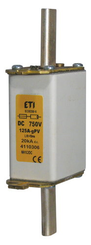 M0 gPV 100A/750V DC Wkładka topikowa 0 DC - 750V