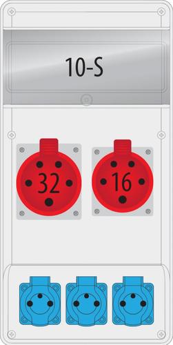 rozdzielnica R-BOX SLIM 10S 16A/5p, 32A/5p, 3x230V