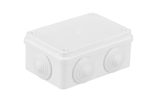 Puszka instalacyjna natynkowa hermetyczna 120 x 80 x 50, 6 dławików, IP 65