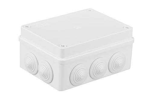 puszka instalacyjna natynkowa hermetyczna 150x110x70, 10 dławików IP65 biały