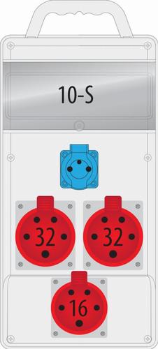 Rozdzielnica R-BOX SLIM 10S 2x32A/5p, 16A/5p, 230V