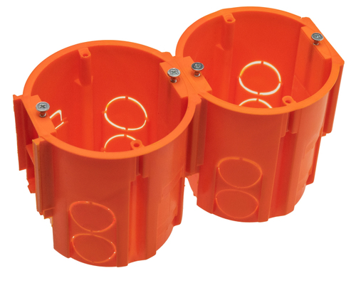 puszka głęboka podtynkowa fi 68 mm z wkrętami - łączeniowa 80 mm, 80 szt