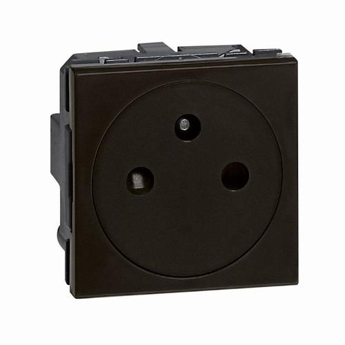 gniazdoMOSAIC 2P+Z 16 A - 250 V  zaciski automatyczne - 2 modułowe - antracyt