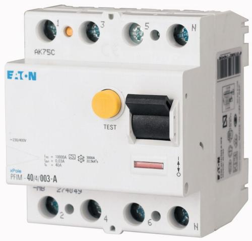 PFIM-40/4/03-MW wyłącznik różnicowoprądowy 10kA, In=40A, I?N=0,3A, Typ AC, 4-bieg. seria PFIM