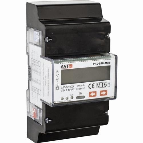 licznik energii, pomiar bezpośredni 100A, komunikacja Modbus RTU, LCD, MID ASTec PRO380Mod