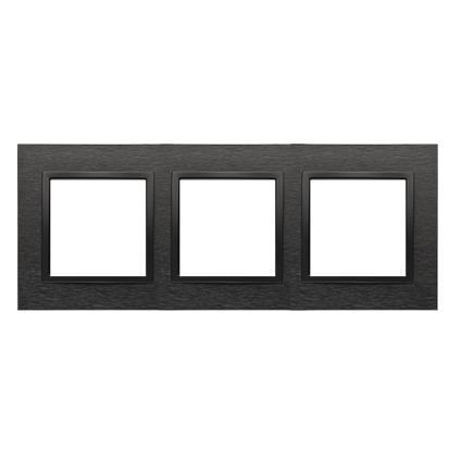 SIMON 54 NATURE ramka 3-krotna Nature-Metal  inox dark