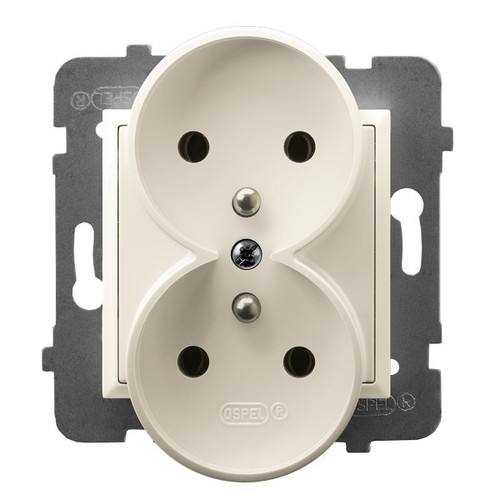 gniazdo ARIA podwójne z/u moduł b/r ecru GP-2URZ/m/27