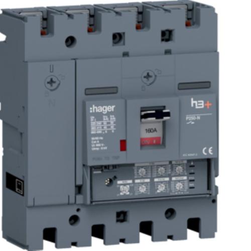 MCCB Wyłącznik mocy h3+ P250 4P 160A 40kA LSI