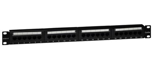 Panel 19" 24 x RJ45 UTP kat. 5e (1U) z półką